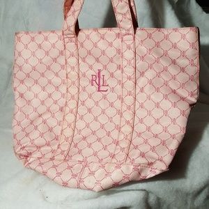 Pink Ralph Lauren tote